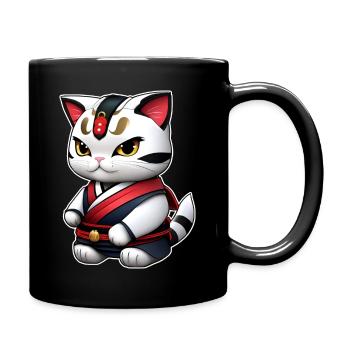 Cute Asian lucky cat - Full Colour Mug - black - Right