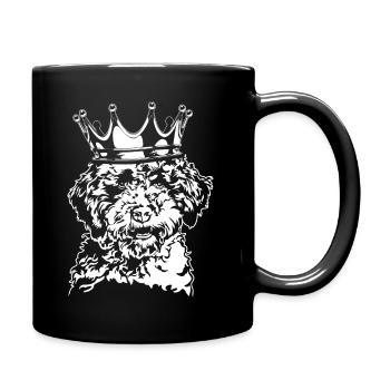 Lagotto Romagnolo Krone Hunde Hund Wilsigns - Tasse einfarbig - Schwarz - Rechts