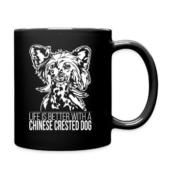 La vie de chien à crête chinoise est meilleure Chiens Wilsigns - Mug uni - noir - Droite