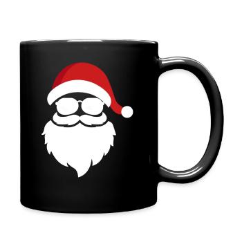 Weiß Rot Weihnachtsmann T Shirt - Tasse einfarbig - Schwarz - Rechts