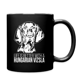 Vizsla hongrois la vie est meilleure Chiens Wilsigns - Mug uni - noir - Droite