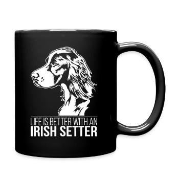 La vie de setter irlandais est meilleure Chiens Chien Wilsigns - Mug uni - noir - Droite