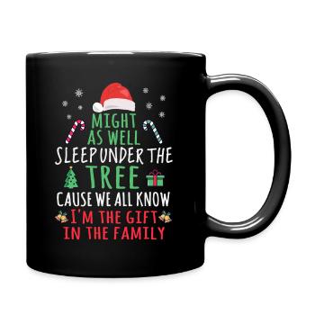 Ich könnte genauso gut unter dem Baum schlafen - Tasse einfarbig - Schwarz - Rechts