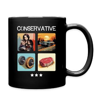 Conservative - bright - Full Colour Mug - black - Right