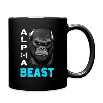 Alpha Animal Powerful Gorilla - Anime Shirt - Full Colour Mug - black - Right