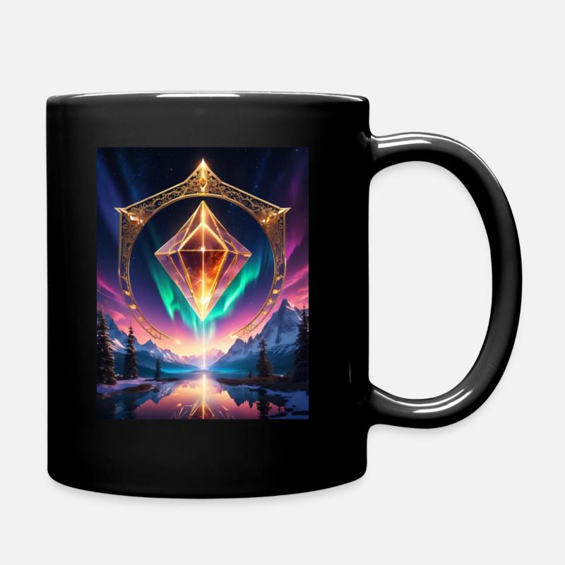 Fire Crystal - Full Colour Mug - black