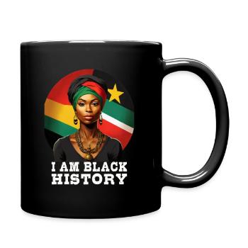 Ich bin Black History - Tasse einfarbig - Schwarz - Rechts