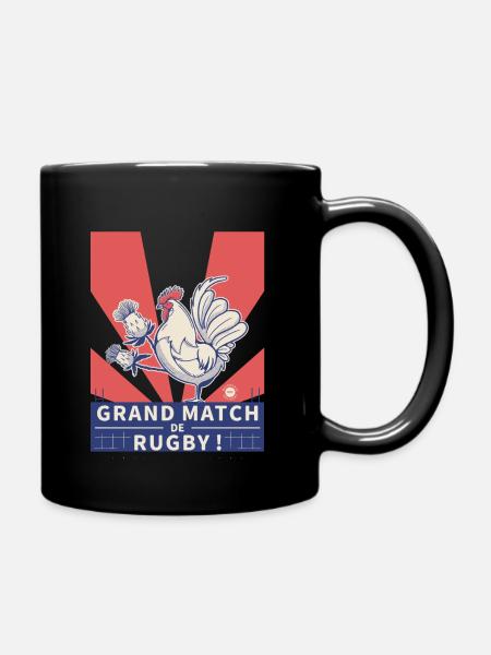 Frankreich - Schottland - Rugby Hahn und Distel - Tasse einfarbig - Schwarz