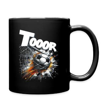 Tooor Fussballtrikot Deutschland Fan Flagge - Tasse einfarbig - Schwarz - Rechts