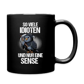So Viele Idioten Taube Tauben Taubenzüchter vogel - Tasse einfarbig - Schwarz - Rechts