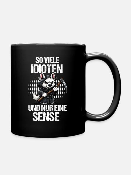 So Viele Idionte Weißer Schäferhund Schäferhunde - Tasse einfarbig - Schwarz