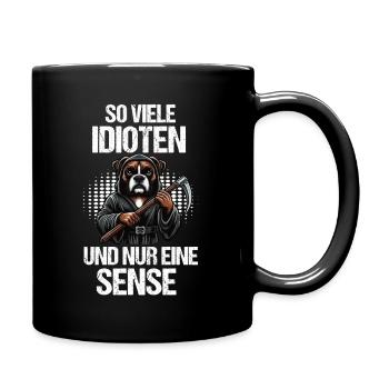 So Viele Idioten Boxer Boxerhalter Boxerliebhaber - Tasse einfarbig - Schwarz - Rechts
