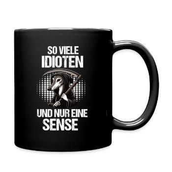 So Viele Idioten Whippet Windhund Whippets - Tasse einfarbig - Schwarz - Rechts