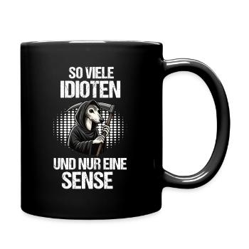 So Viele Idioten Whippet Windhund Whippets - Tasse einfarbig - Schwarz - Rechts