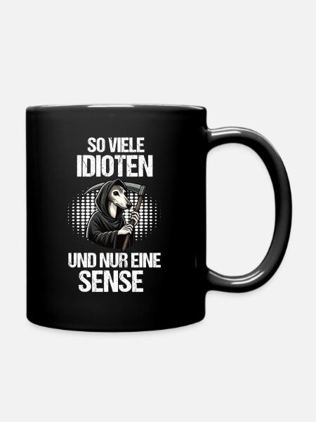 So Viele Idioten Whippet Windhund Whippets - Tasse einfarbig - Schwarz