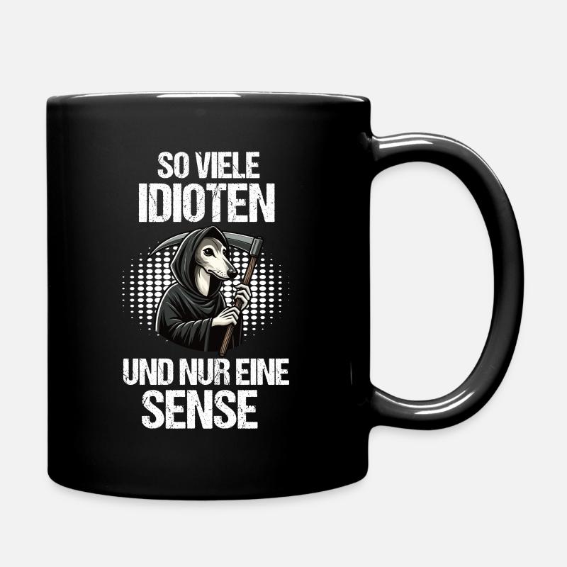 So Viele Idioten Whippet Windhund Whippets - Tasse einfarbig - Schwarz