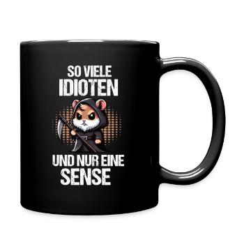 So Viele Idioten Hamster Goldhamster Zwerghamster - Tasse einfarbig - Schwarz - Rechts
