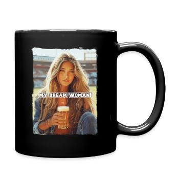 My dream woman! Gamer girl drinks beer ... - Full Colour Mug - black - Right