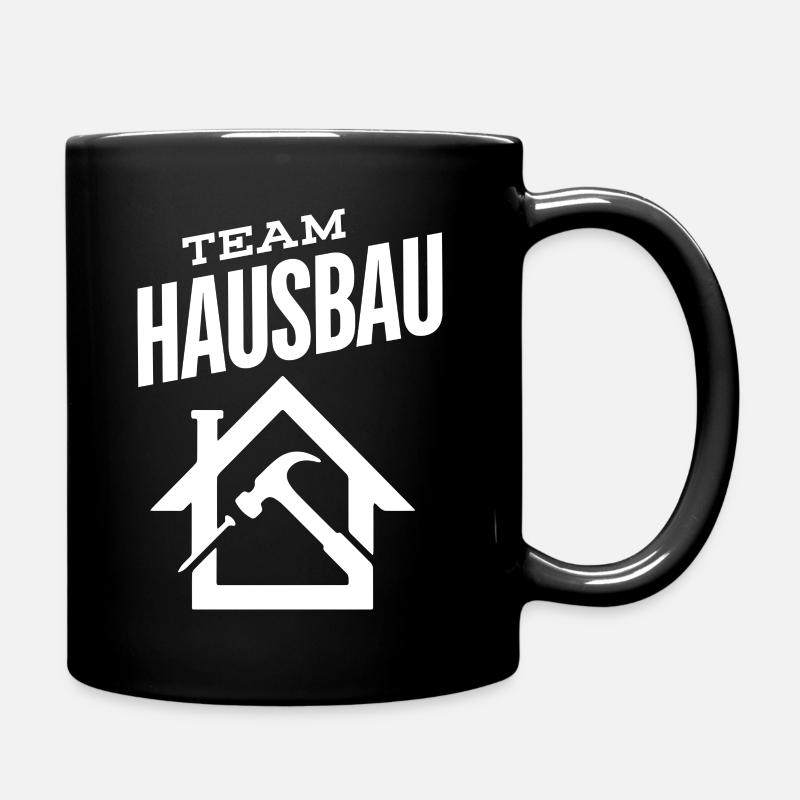 Team Hausbau - Tasse einfarbig - Schwarz