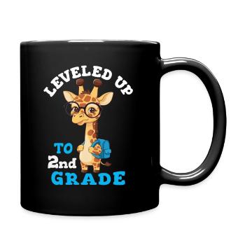 Leveled up to 2nd Grade - Funny Giraffe - Full Colour Mug - black - Right