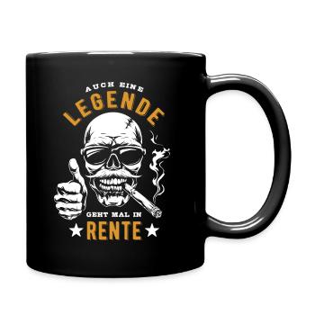 Auch eine Legende geht mal in Rente - Rentner - Tasse einfarbig - Schwarz - Rechts