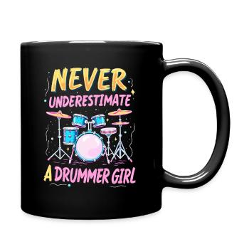 Ne sous-estimez jamais une batteuse - Mug uni - noir - Droite