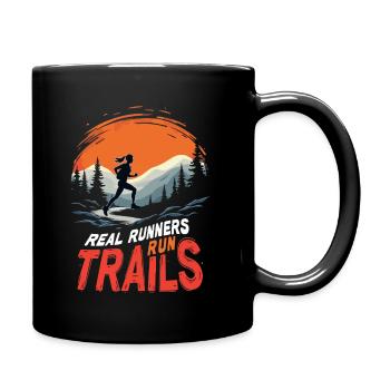 Real Runners Run Trails - Trail Running - Mug uni - noir - Droite