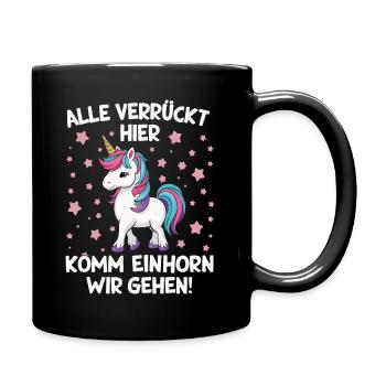 Unicorn Unicorns Mythical Creatures Mystical - Full Colour Mug - black - Right