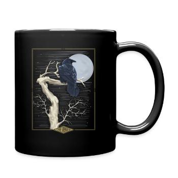 Handmade Raven 'The Raven' Mystic Tarot - Full Colour Mug - black - Right