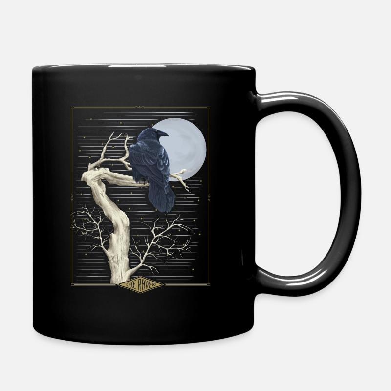 Handgemachter Rabe 'The Raven' Mystisches Tarot - Tasse einfarbig - Schwarz