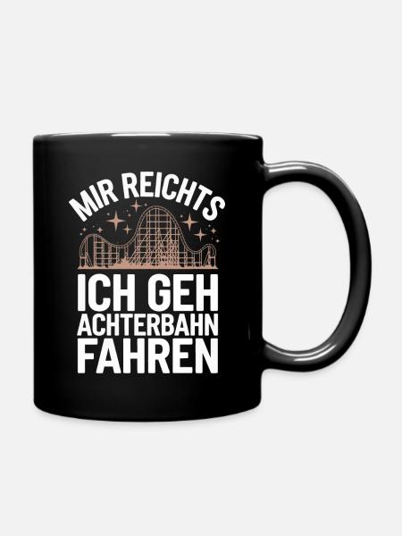 Achterbahn Freizeitpark Roller Coaster - Tasse einfarbig - Schwarz