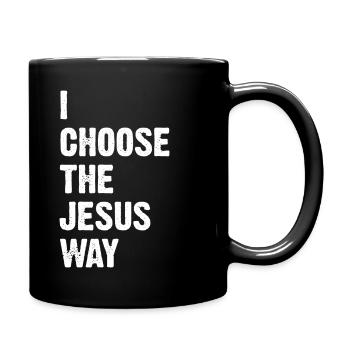 Je choisis la voie de Jésus - Mug uni - noir - Droite