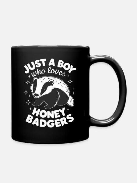 Badger Honey Badger Animal - Full Colour Mug - black