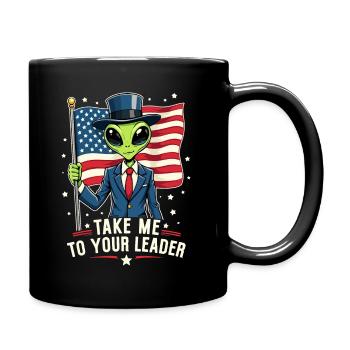 Emmenez-moi à votre leader USA Patriot Alien - Mug uni - noir - Droite