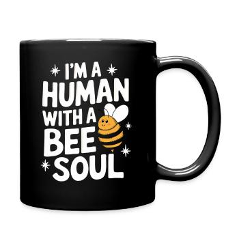 Honigbiene Imker Bienen Biene - Tasse einfarbig - Schwarz - Rechts