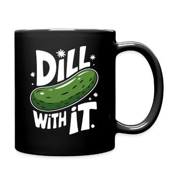 Cucumber Pickle Pickle Food Dill - Full Colour Mug - black - Right