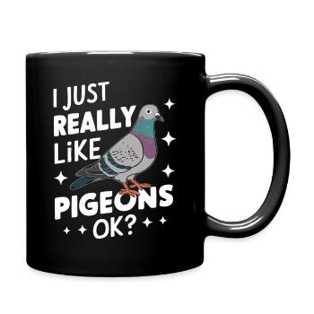 Pigeon Pigeons Animal Oiseau - Mug uni - noir - Droite
