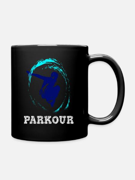 Parkour - Tasse einfarbig - Schwarz