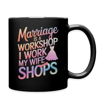 Ehemann Ehegatte Familie Hochzeit - Tasse einfarbig - Schwarz - Rechts