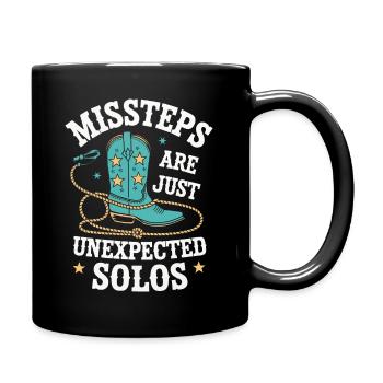 Line Dancing Dancing Dancers - Full Colour Mug - black - Right