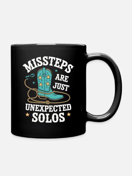 Line Dancing Tanzen Tänzer - Tasse einfarbig - Schwarz