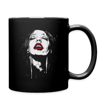 Gothic Pleasure Gesicht - Tasse einfarbig - Schwarz - Rechts