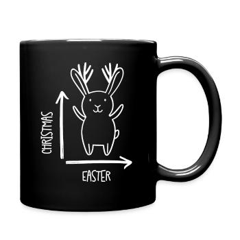 Chemise de blague drôle pour Noël et Pâques - Mug uni - noir - Droite