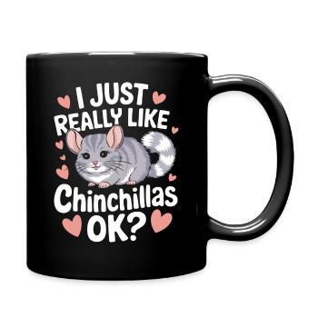 Chinchilla Chinchillas Mouse - Full Colour Mug - black - Right