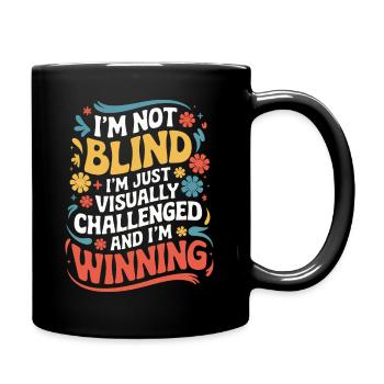 Aveugle Personnes malvoyantes - Mug uni - noir - Droite