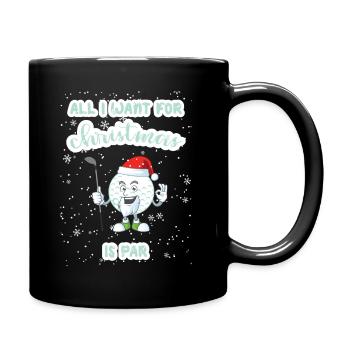 golfball xmas - Tasse einfarbig - Schwarz - Rechts