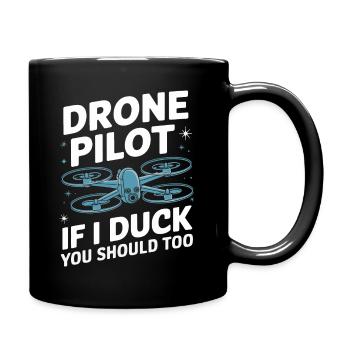 Dronen Pilot Quadrocopter Drone - Tasse einfarbig - Schwarz - Rechts