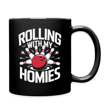 Bowling Bowler Pin Ball Bowling Ball - Tasse einfarbig - Schwarz - Rechts