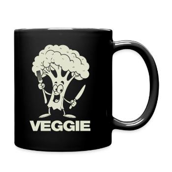 Broccoli Veggie - Vegetables, vegan - Full Colour Mug - black - Right