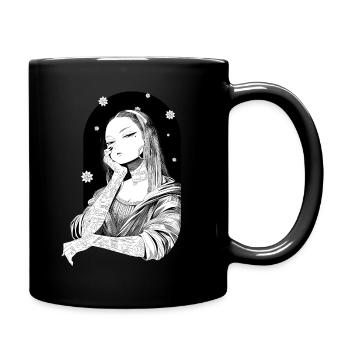 Mystischer Mona-Traum - Tasse einfarbig - Schwarz - Rechts